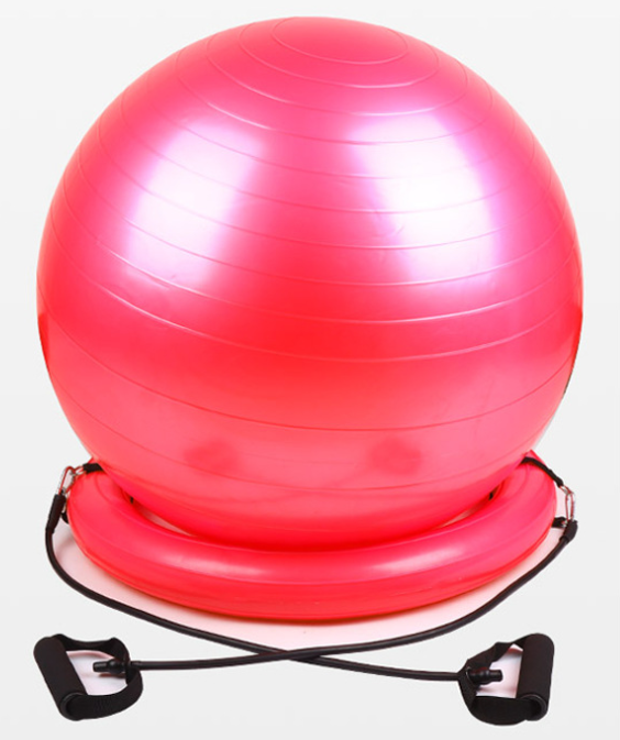 yoga ball with resistance bands